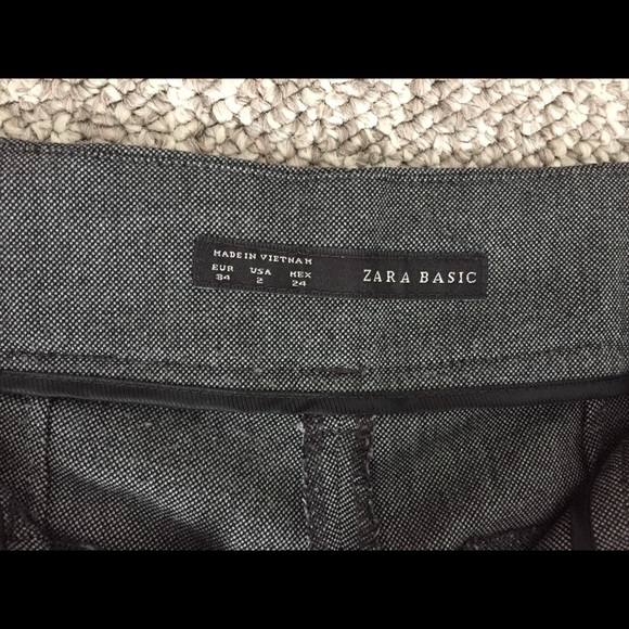 Zara Basic Women’s Gray Cuffed Dress Pants - Picture 4 of 7
